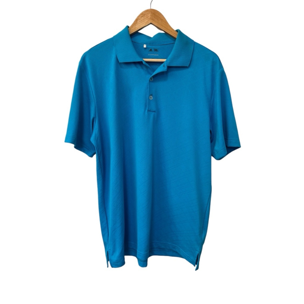 Adidas Blue Polo Shirt Size Medium